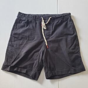 Topo Designs Shorts Mens Medium Black Organic Cotton Drawstring Casual Pockets